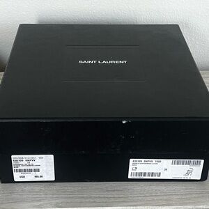 YSL Cassandra Vernice Chiffon/Nero Lucido sandal